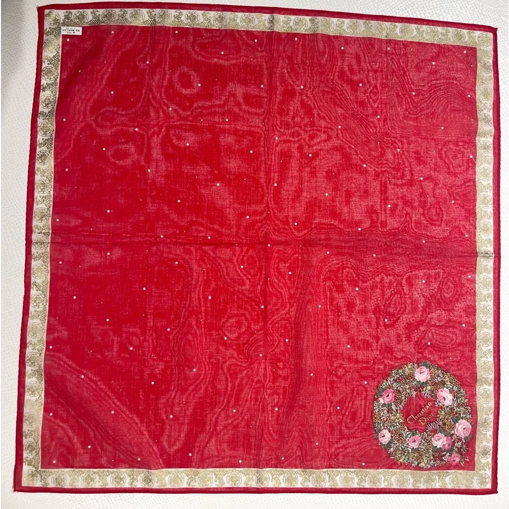 Christian Dior Silk Scarf EXQUISITE 18” Square